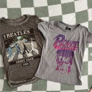 Beatles and Bowie Tshirt 3T